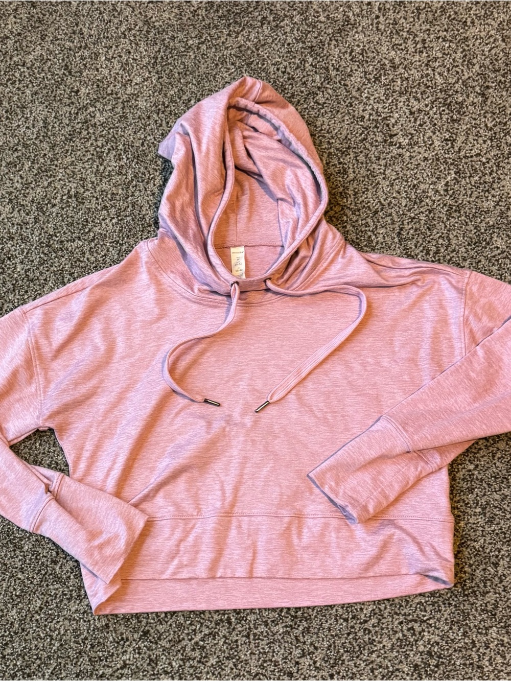 Marika Light Mauve Hooded Pullover Sweatshirt